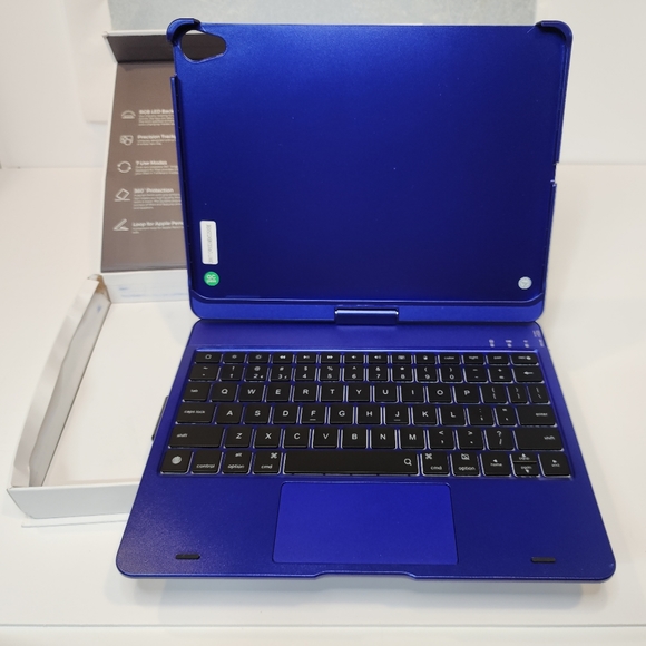 Typecase Touch Wireless Keyboard Case For IPad 11.6 in Screensize Blue - Picture 4 of 8